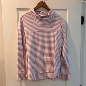 Vineyard Vines Striped Cowl Neck Sweatshirt
